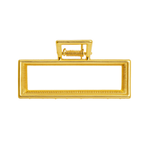 Medium Rectangle Claw Clip – Gold Metal