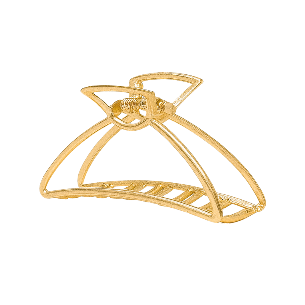 Medium Triangle Claw Clip – Gold Metal