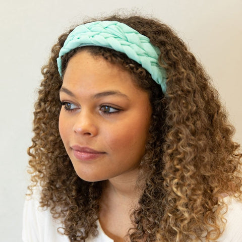 Blushing Braid Headband - Teal